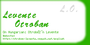 levente otroban business card